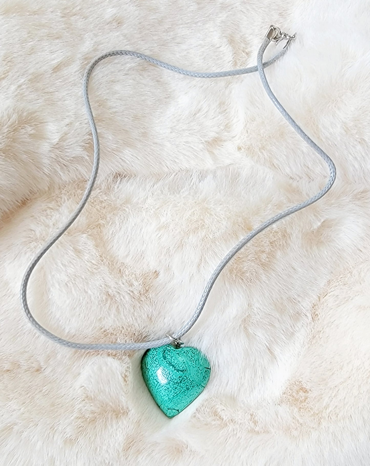 Collier coeur malachite